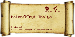 Molcsányi Ibolya névjegykártya