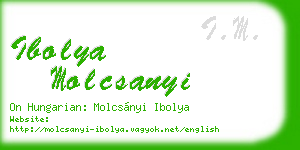 ibolya molcsanyi business card